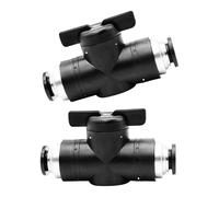 NVOQILIN Paquete de 2 válvulas redondas neumáticas de conexión rápida para flujos de aire eficientes controlados en compresa