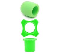 NVOQILIN Paquete de 3 micrófonos de espuma antideslizantes, a prueba de polvo, fundas de esponjas para cantantes y podcasters, micrófonos, anillos antideslizantes