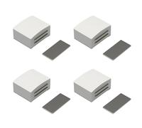 NVOQILIN Paquete de 4 soportes magnéticos para puerta de armario, cierre de puerta, sin taladro, fuerte fuerza magnética para silencio