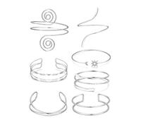 NVOQILIN Paquete de 7 brazaletes ajustables para la parte superior del brazo, para mujer, accesorios dorados para eventos especiales, regalo de joyería, talla única, como se describe