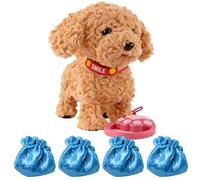 NVOQILIN Perro eléctrico de peluche que camina y aprende a hablar para jugar