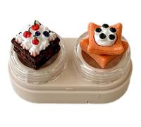 NVOQILIN Preciosa caja de recipiente para lentes de tapa con pinzas de succión para un manejo eficiente de lentes, almacenamiento de accesorios, contenedor de lentes, Blanquecino 1