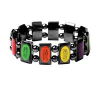 NVOQILIN Pulsera ligera con cuentas de goteo, símbolo de fe, cómodas para varias ocasiones, talla única, como se describe