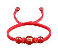 NVOQILIN Pulseras ajustables de cuerda roja con dije de serpiente china, cuerda trenzada adecuada para entusiastas de la moda, cuerda ajustable, talla única, como se describe