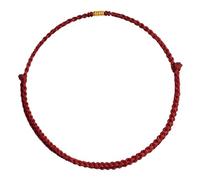 NVOQILIN Pulseras de hilo trenzado a mano con cuerda roja de la suerte con cuentas doradas, protección de la amistad, regalo de joyería, hilo trenzado a mano, talla única, como se describe