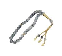 NVOQILIN Rosario de meditación Tasbih con cuentas de cristal islámico, 33 cuentas