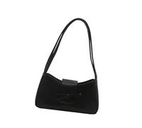 NVOQILIN Sofisticado bolso de hombro para mujer con detalle de lazos, bolso de mano de poliuretano para uso diario, bolsa de moda para estudiantes, Black, One Size