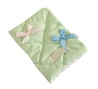 NVOQILIN Sweet Bows - Funda para pasaportes, estilo coreano, fundas para pasaportes, organizadores de tarjetas, fundas para tarjetas, estilo coreano, funda para lazos dulces, Green, Mass Beauty