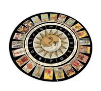NVOQILIN Tapete de adivinaciones con patrón de cartas de tarot, altares, tarots, bloc de cartas de astrología, péndulos, para adivinaciones, sanaciones energéticas