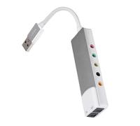 NVOQILIN Tarjeta de sonido externa USB con sonido digital SPDIF para sistemas de sonido envolvente 5.1, cuerpo de aluminio