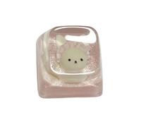 NVOQILIN Teclado de resina 3D con diseño de oso de resina de dibujos animados para teclado mecánico para juegos, accesorios de escritura de personalidad, teclado ligero, teclado para juegos
