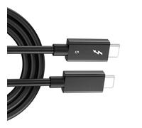 NVOQILIN Thunderbolt5 - Cable de datos de transferencia de velocidad rápida de 120 Gbps, soporta expansión de pantalla doble de 8K 60Hz y frecuencia de actualización de hasta 540 Hz