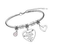 NVOQILIN Ti - Pulsera de acero con cuentas de diseño simple para ocasiones formales informales, pulsera de moda minimalista, talla única, como se describe