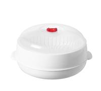 NVOQILIN Vaporizador para horno microondas con tapa y bandeja, diseño de almacenamiento de agua en capas, calefacción multifuncional para microondas y entrada térmica