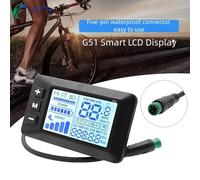 NVOQILIN Velocímetro universal para bicicleta con tiempo real para vehículos eléctricos de 24 V, 36 V, 48 V y pantalla LCD transparente a prueba de golpes
