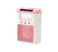 NVOQILIN Ventilador portátil de refrigeración de aire de 3 velocidades, ventilador silencioso con luz LED, radiador de refrigeración USB para dormitorio, oficina, escritorio al aire libre