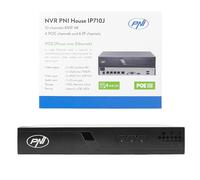 NVR PoE PNI House IP710J, 10 Canales 4K 8MP, 4 Canales PoE y 6 Canales IP, Negro