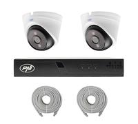 NVR PoE PNI House IP710J - Paquete de videovigilancia (2 cámaras PNI IP808J de 8 MP y 2 Cables UTP CAT6 de 20 Metros)