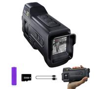 NVS-20 4K 36MP Monocular Vision Nocturna para Adultos, Zoom 6X Visor Nocturno con IR 850nm 7 Niveles, Pantalla de 1,54", Batería 18650 Extraíble, Tarjeta 32GB, para Exteriores, Camping