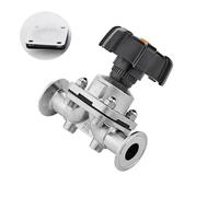 NVSFZGIYG Ajuste de Tubo 12,7mm-51mm x 1,5 "2" válvula diafragma Sanitaria Triple Abrazadera Acero Inoxidable 316L for elaboración Cerveza casera(Split Diaphragm,19mm)