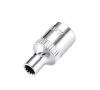 NVSFZGIYG Cabezal de Enchufe Universal con Forma 12 Dientes, Adaptador Llave trinquete Torx accionamiento Cuadrado 1/4 "para Tuercas Varios Tipos enchufes(4mm-1pcs)