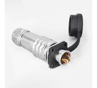 NVSFZGIYG SF12-Conector Impermeable de 3 Pines y 4 Orificios, Brida metálica, Circular, aviación, Empuje extracción rápido, Industrial
