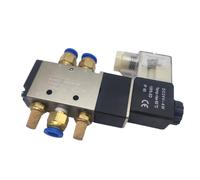 NVSFZGIYG Solenoide eléctrico 4v210-08 06, válvula magnética de Gas y Aire con Control 5 vías 2 Posiciones, Bobina 12/24/220V, Ajuste Manguera 4-12mm(4V210-06 PC10 Joint,DC24V)