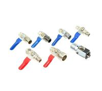 NVSFZGIYG Tubo de Manguera 8mm, 10mm, 1/4 ", 3/8", "BSP, 1/2BSP, Rosca Macho Recta, válvula Bola Metal 2 vías, Ajuste Agua, Aceite Aire eumatico(10mm,5 PCS)