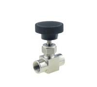 NVSFZGIYG Válvula de Bola 304, válvula Aguja Ajustable, 3, 6, 8, 10, 12mm, 1/8, 1/4, 3/8, 1/2, Ajuste virola compresión, Hilo Femenino Junta rápida(Needle Valve-02,A-1I4)
