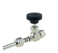NVSFZGIYG Válvula de Bola 304, válvula Aguja Ajustable, 3, 6, 8, 10, 12mm, 1/8, 1/4, 3/8, 1/2, Ajuste virola compresión, Hilo Femenino Junta rápida(Needle Valve,A-6mm)