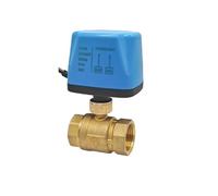 NVSFZGIYG Válvula de Bola motorizada Paso Total Normalmente Cerrada/Normalmente Abierta Latón 2 Cables Restablecimiento Apagado 1/2 "3/4" 1" 220 V 110 24 12(OPEN-12VDC,0.5 Inch)