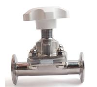 NVSFZGIYG Válvula de diafragma Sanitaria Acero Inoxidable SS316L, DN10DN15 DN20 DN25 DN50DN57, diámetro del Anillo 51,5/64mm, Productos lácteos for elaboración Cerveza(51mm Ferrule 64)