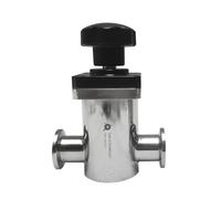 NVSFZGIYG Válvula de Paso Recto de Aguja Tipo Acero Inoxidable con diafragma Manual de Cierre de 1/4"