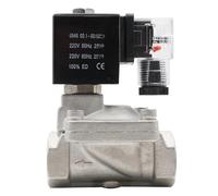 NVSFZGIYG Válvula Solenoide de Diafragma Piloto G1/2" a G2 Acero Inoxidable Alta Presión Normalmente Cerrada Agua NBR VITON Sello(AC 24v-viton,0.75 Inch)