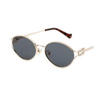 NVUQCKWZ Gafas de Sol para Mujer Polarizadas Redondas Mujeres, Retro Moda-Oro + Todo Gris
