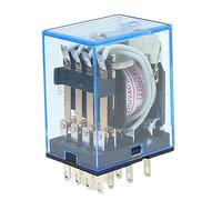 NVVVNX 10pcs relé MY4NJ DC 12V 24V AC 110V 220 / 240V Relé pequeño 5A 14PIN Bobina (Size : 12V)