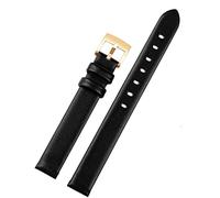 NVVVNX Correa de cuero genuina para Swarovski 5158517/5158544/5158972 Watchaccesorsories Fashion Pulsera de 12 mm Watch Watch Store(Black gold)