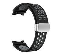 NVVVNX Correa de silicona de 20 mm para Samsung Galaxy Watch 6 Classic 43 47 mm 5Pro 45 mm Breathe No Gaps Reloj con hebilla magnética 7 6 5 4 40 mm 44 mm Correas de reloj(Red Black,Watch 5 Pro)