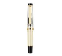 NVVVNX Mini Short Style Series - Pluma estilográfica con clip dorado de punta extrafina de 0,38 para una experiencia de escritura suave, 10,6 cm (negro y blanco, punta EF)