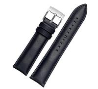 NVVVNX Para fósil BQ2363/2453 ME3099 3052 3054 FS5380/5453 FS4735 FS4812 Banda de reloj de cuero genuino vintage vintage de una correa de vaca 20 22 mm(Dark blue silver,24mm)