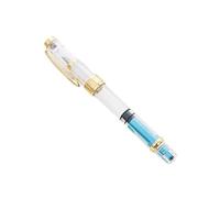 NVVVNX Pluma estilográfica con punta F de 0,5 mm, punta EF de 0,38 mm, para elegir, 1 unidad/lote, bolígrafos de tinta de color transparente para escribir suministros escolares y de oficina (clip