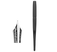 NVVVNX Pluma estilográfica de acrílico de cola larga, punta F de iridio de 0,5 mm, hermoso patrón de colores, bolígrafo de tinta transparente para oficina con caja de regalo (F)