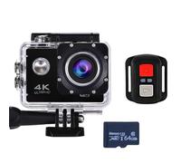 NVYAZJ Cámara de acción al Aire Libre, 4K WiFi Impermeable Deportes con 170° Ultra Gran Angular LCD 2.0 "L Pantalla 30M Kit de Accesorios de estabilización Impermeable para Buceo Deportes