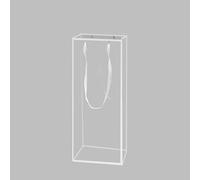 Nvzi 10 bolsas transparentes para ramo de flores con asas, cajas de embalaje de regalos florales transparentes para el día de la madre, boda, cumpleaños (blanco)
