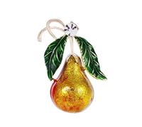 Nvzi 2 broches para mujeres frutas y flores esmalte ramillete broche cereza arándano fresa gota aceite broche C01