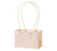 Nvzi 5 bolsas de regalo de flores para el día de la madre, bolsa de papel portátil con asa, cajas de flores impermeables para arreglos, bolsa de regalo de floristería, 4.5 x 3.9 x 4.7 pulgadas (rosa