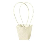 Nvzi 5 bolsas de regalo de flores para el día de la madre, bolsa de papel portátil con asa, cajas de flores impermeables para arreglos, bolsa de regalo de floristería, 4.7 x 3 x 4.9 pulgadas
