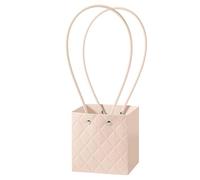 Nvzi 5 bolsas de regalo de flores para el día de la madre, bolsa de papel portátil con asa, cajas de flores impermeables para arreglos, bolsa de regalo de floristería, 4.5 x 4.1 x 4.7 pulgadas (rosa