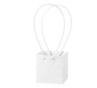 Nvzi 5 bolsas de regalo de flores para el día de la madre, bolsa de papel portátil con asa, cajas de flores impermeables para arreglos, bolsa de regalo de floristería, 4.5 x 4.1 x 4.7 pulgadas