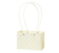 Nvzi 5 bolsas de regalo de flores para el día de la madre, bolsa de papel portátil con asa, cajas de flores impermeables para arreglos, bolsa de regalo de floristería, 4.5 x 3.9 x 4.7 pulgadas